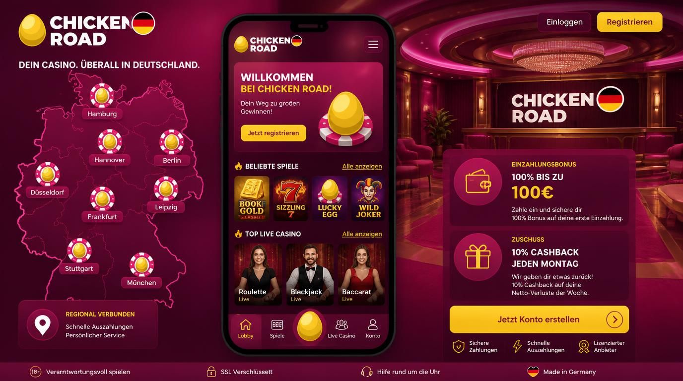 Darstellung einer Karte und Casino-Auswahl mit mobilem Zugriff und Bonusinfos auf Deutsch.